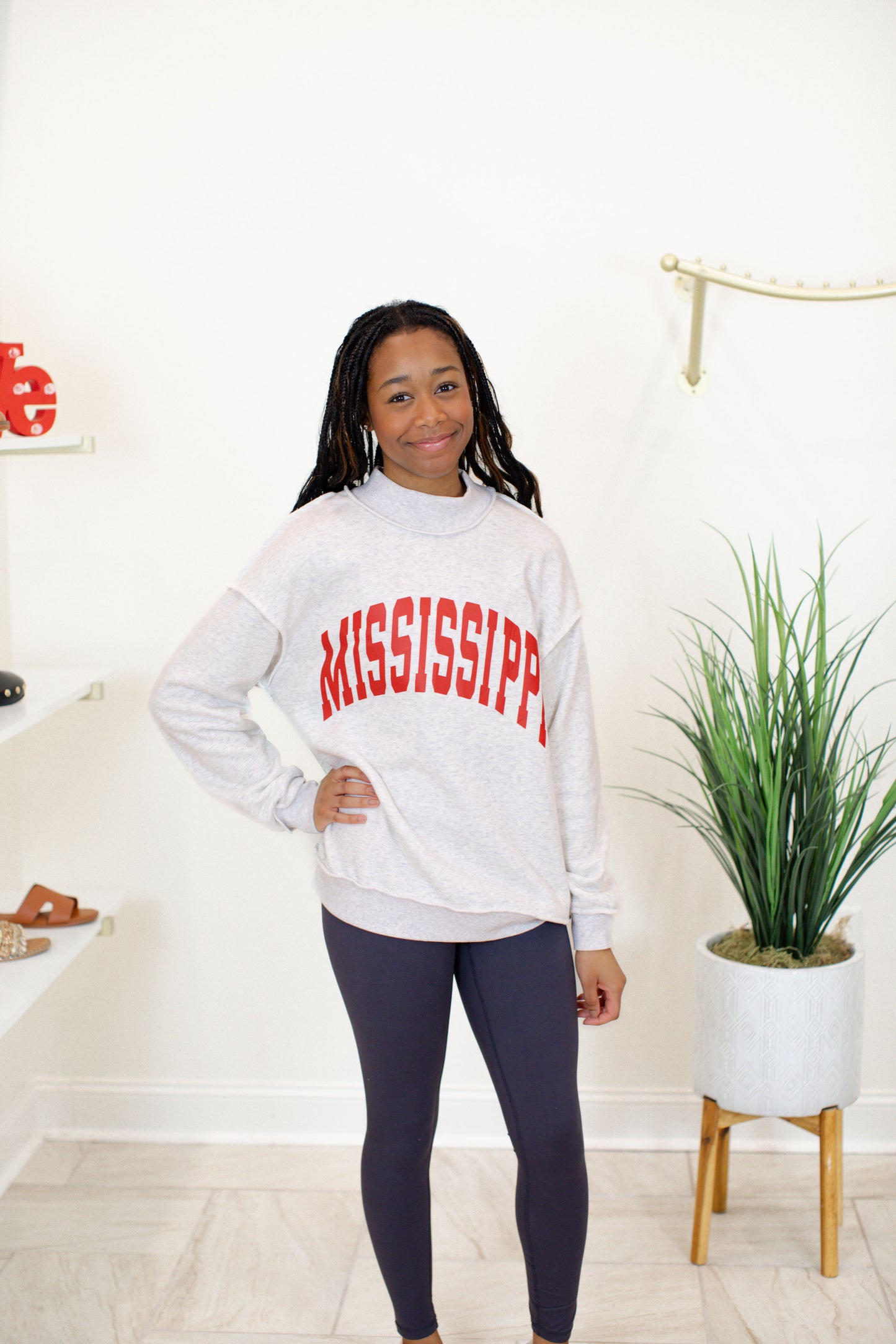 MS Reversible Mock Neck Sweatshirt