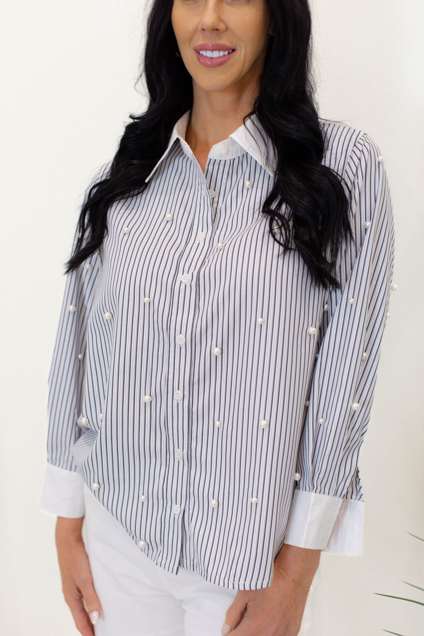 Jullian Top with Pearls