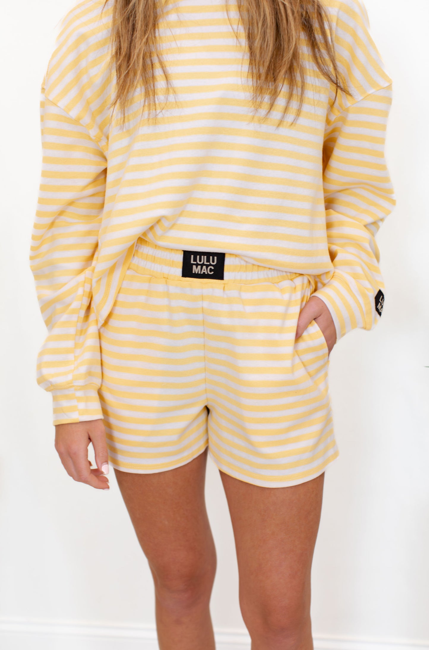 Lulu Mac Yellow Stripe Shorts