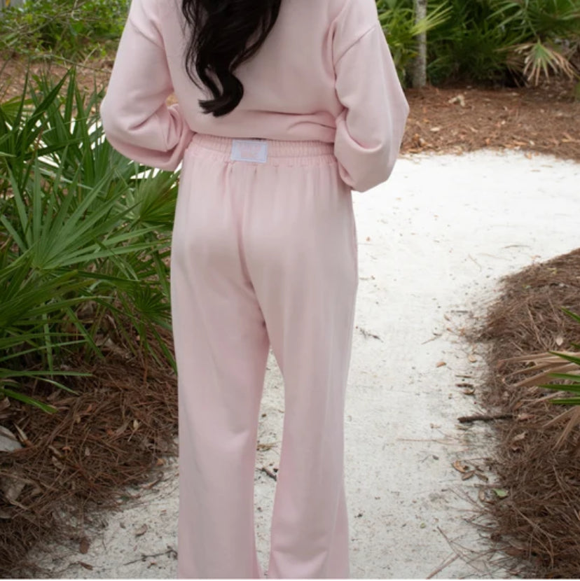 Lulu Mac Terry Cloth Pants - Light Pink