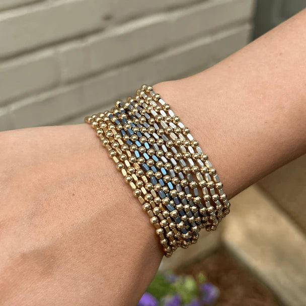 3mm Harbor Gold Filled Blue Bracelet