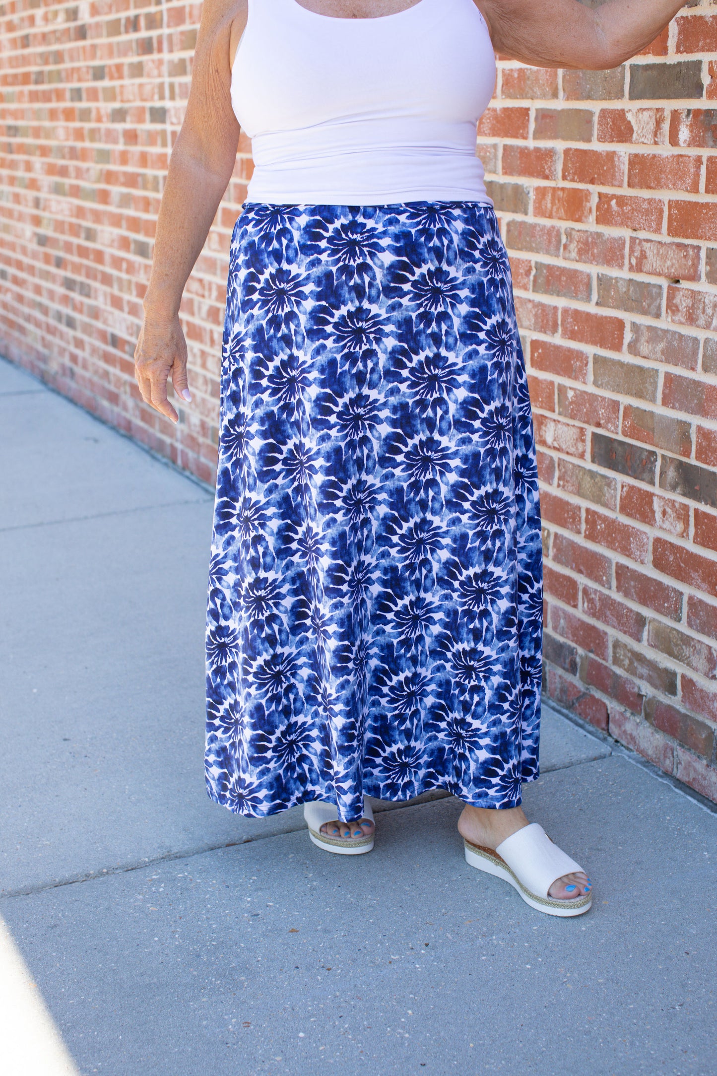 Navy and White Skirt/Dress