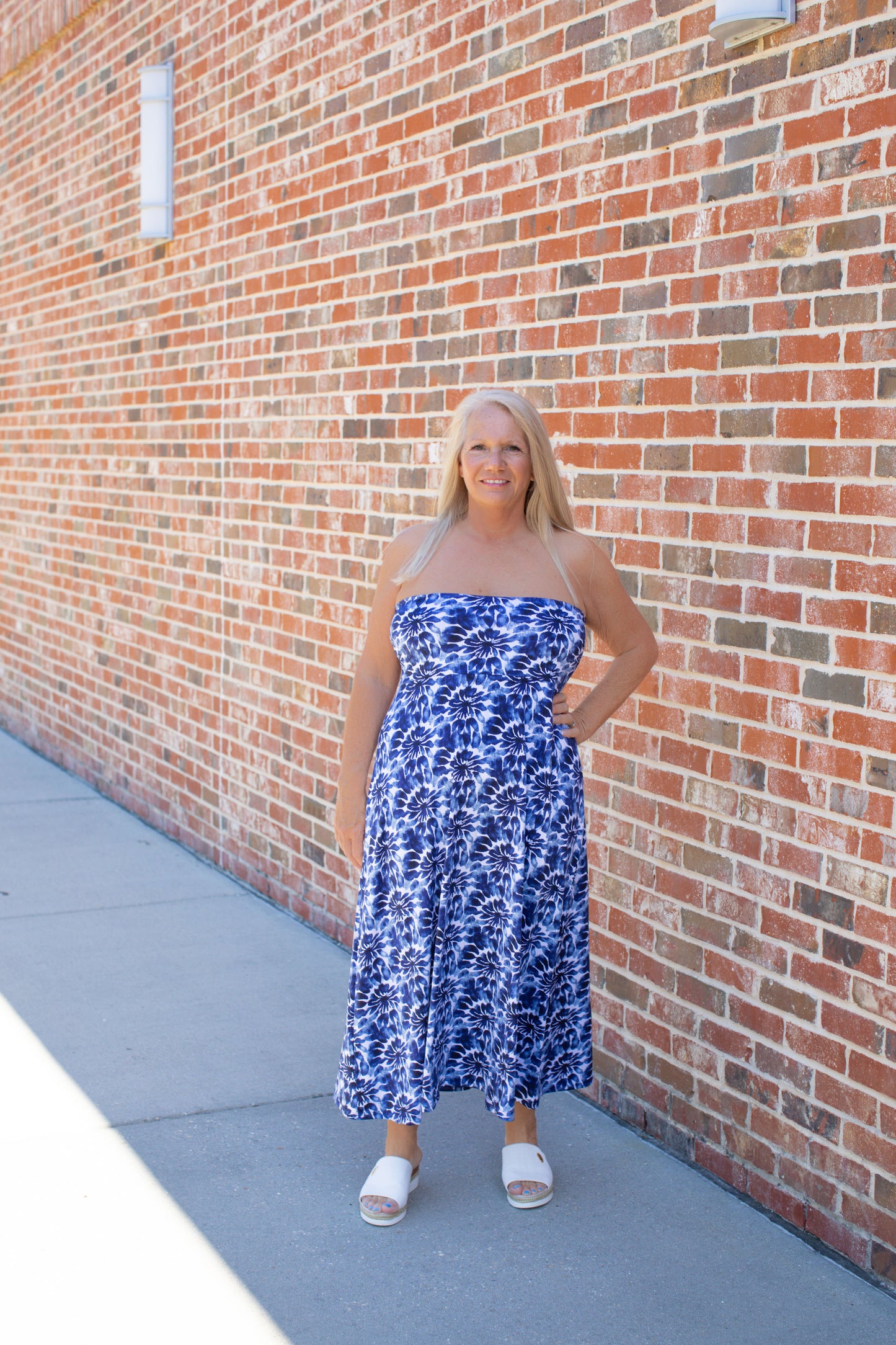 Navy and White Skirt/Dress