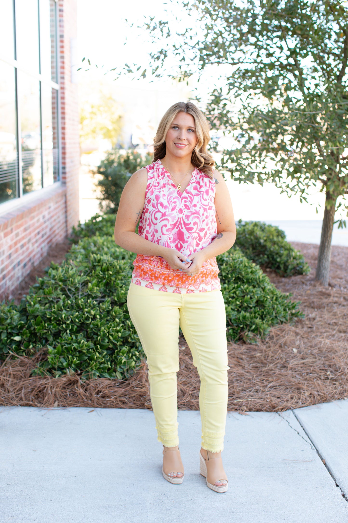 Printed Sleeveless Top-Clementin