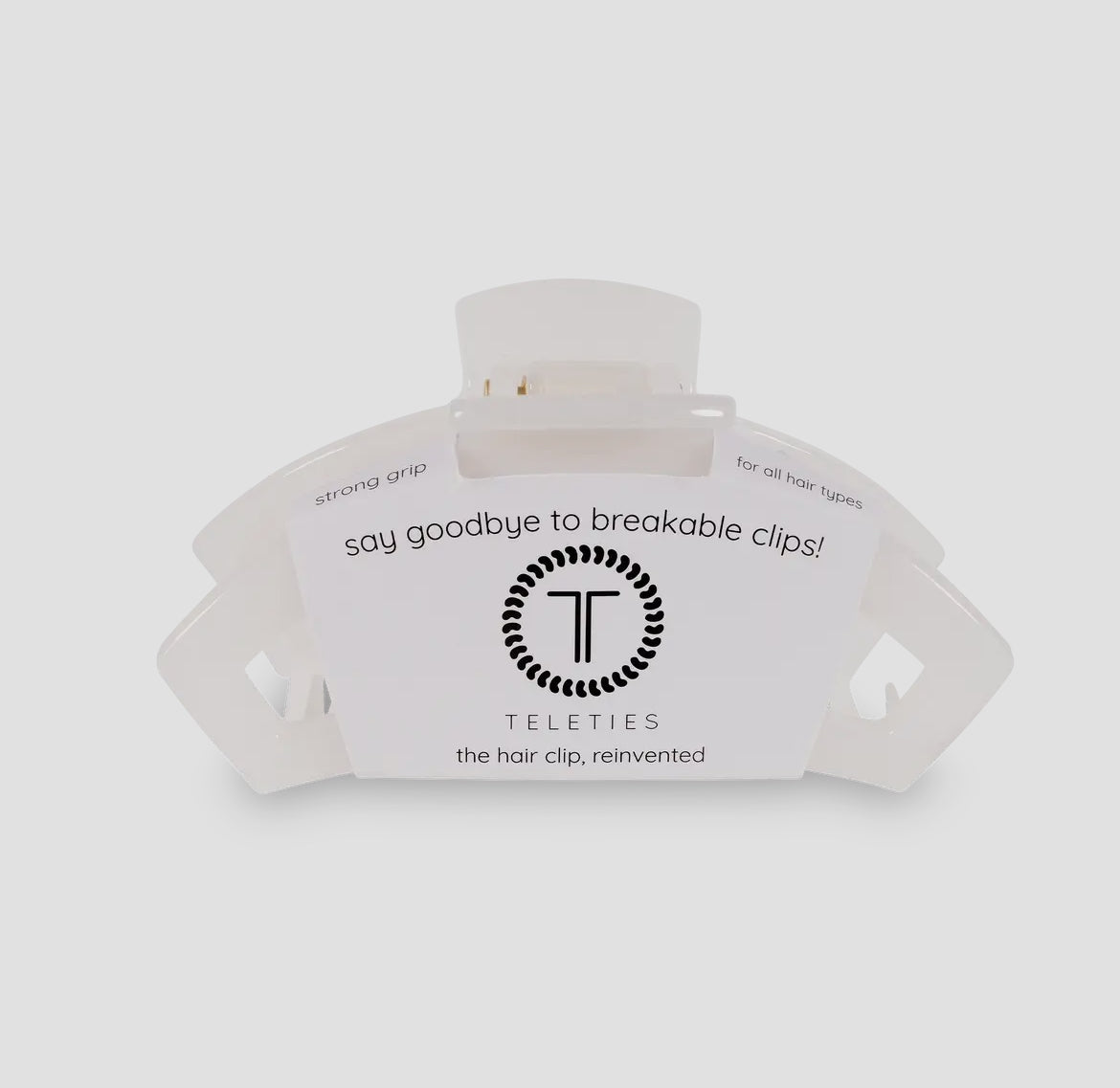 Open Hair Clip-Medium-Coconut White
