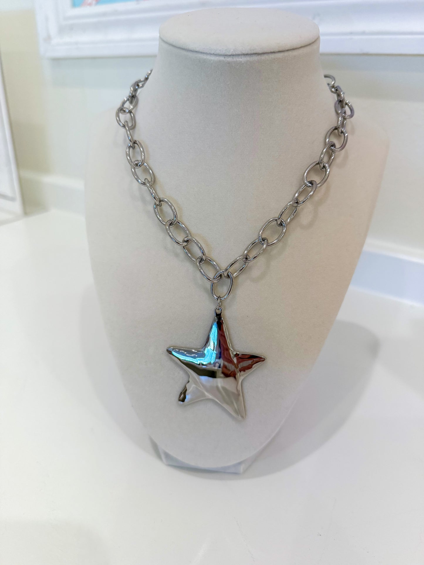 Star Necklace-Silver