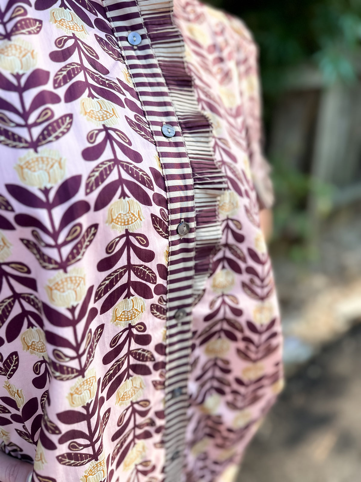 Button Up Floral Dress