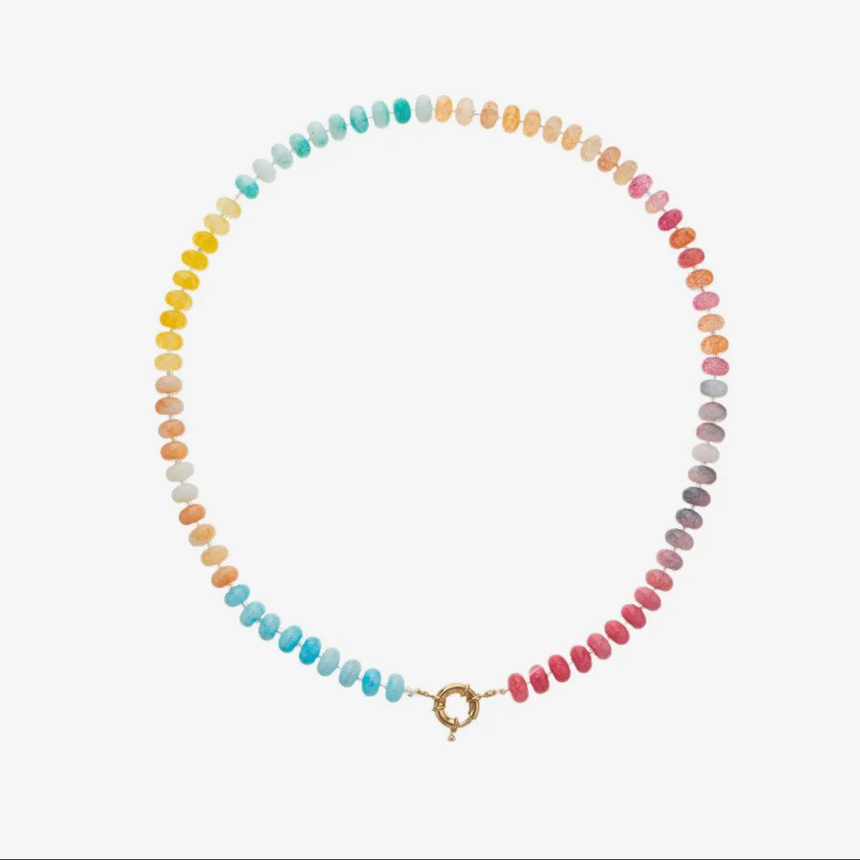 Natural Stone Semi-Precious Glass Necklace
