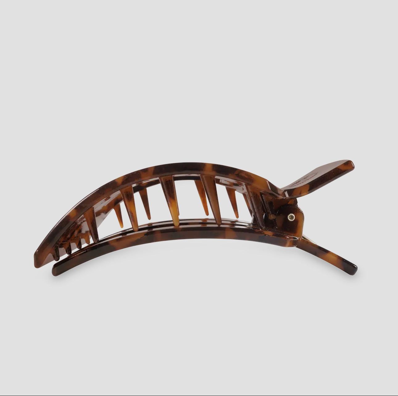 Square Flat Round Clip Large Tortoise