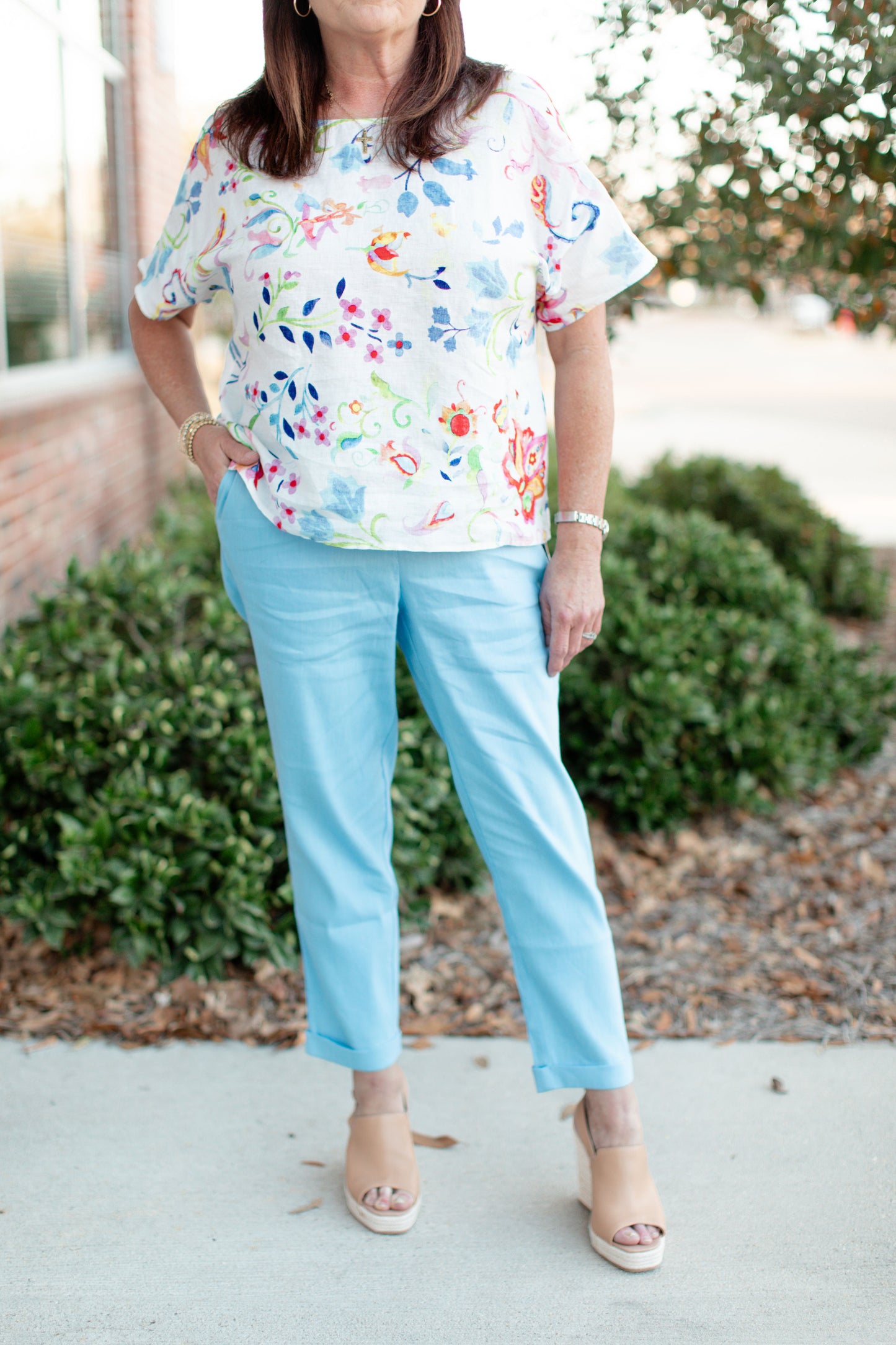 Linen Cuffed Pants