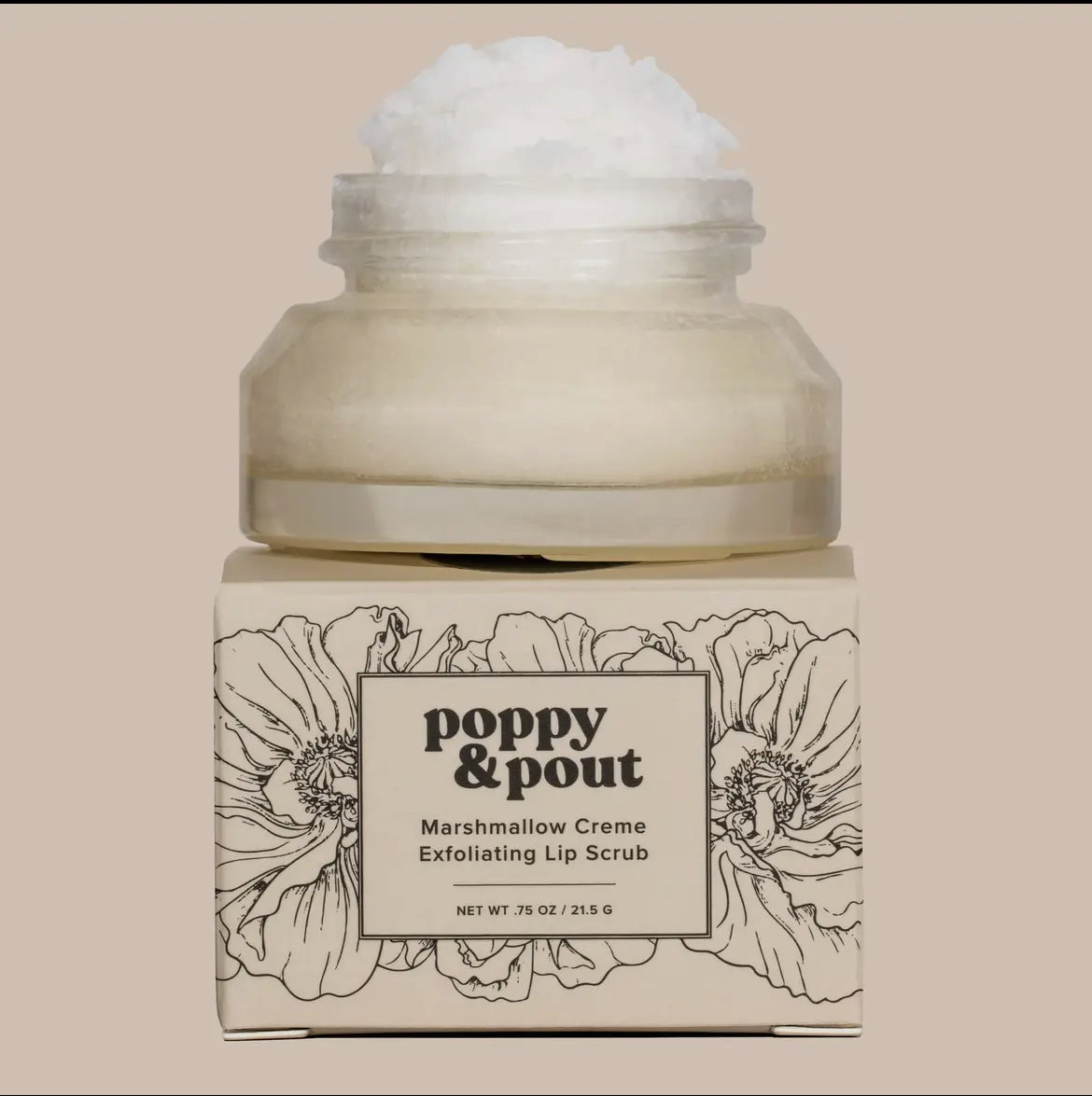 Poppy & Pout Lip Scrub-Marshmallow Creme