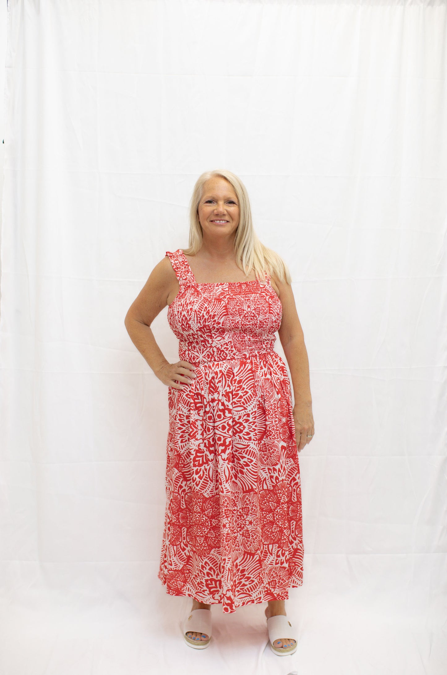 Midi Smocked Dress