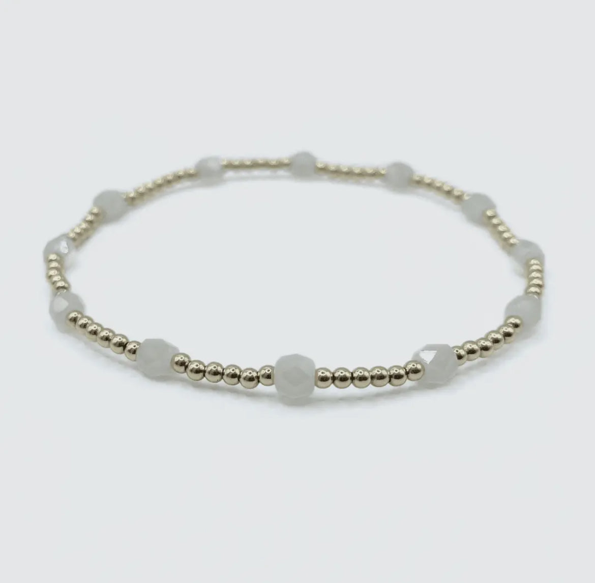 The Key West Gold Filled Bracelet-White