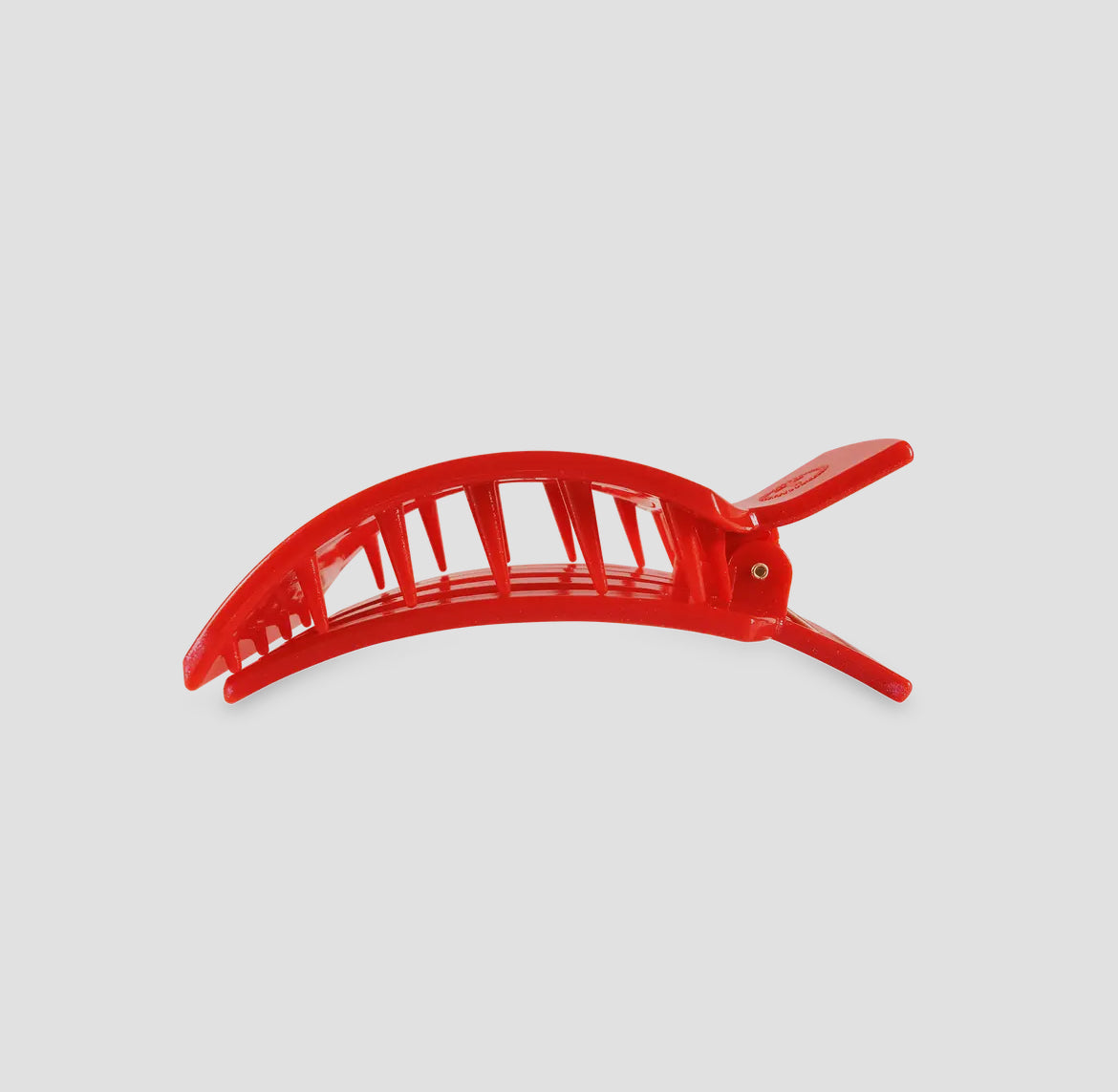 Square Flat Hair Clip-Med-Rudolph Red