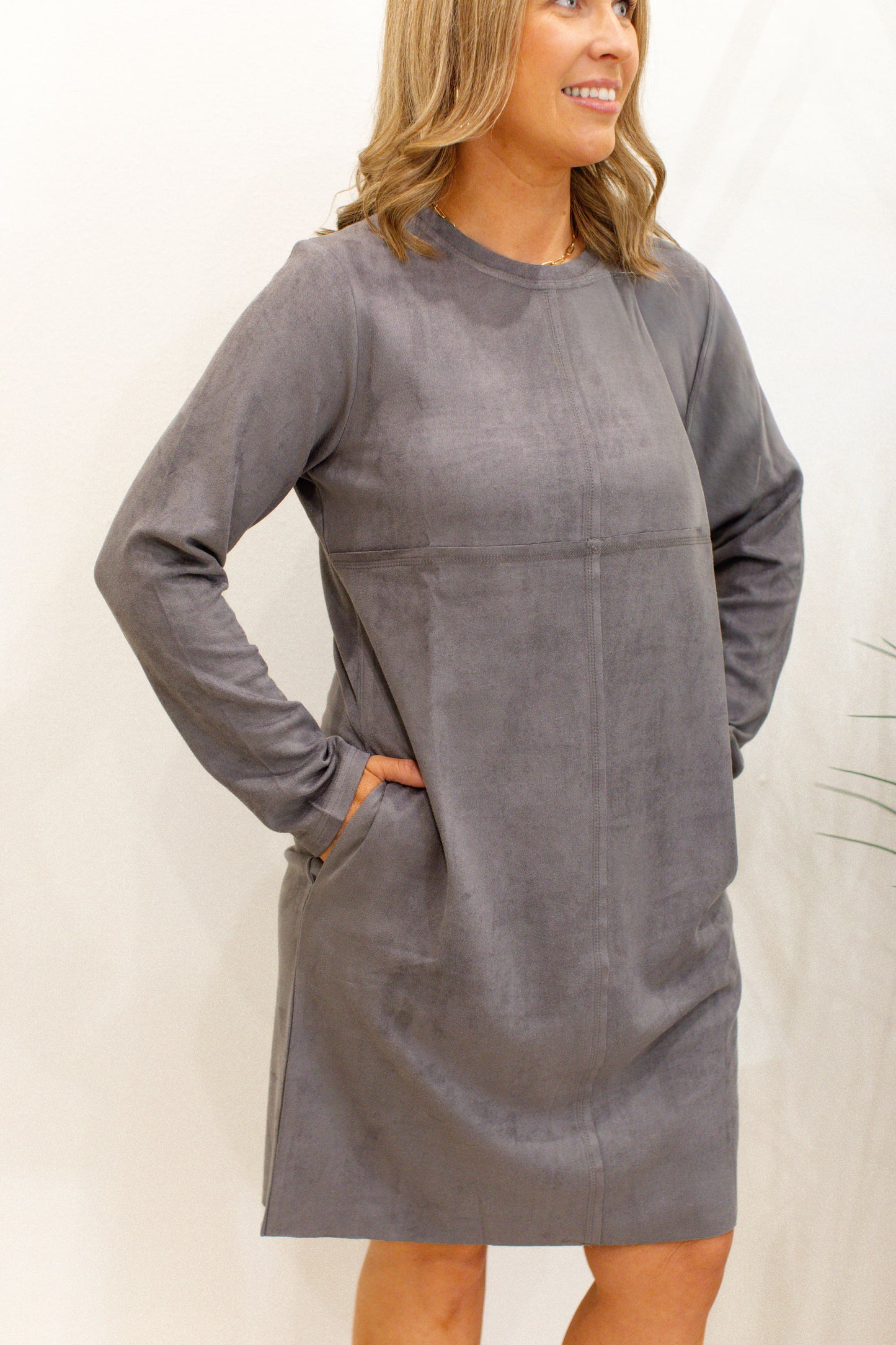 Charcoal Round Neck With Pockets
