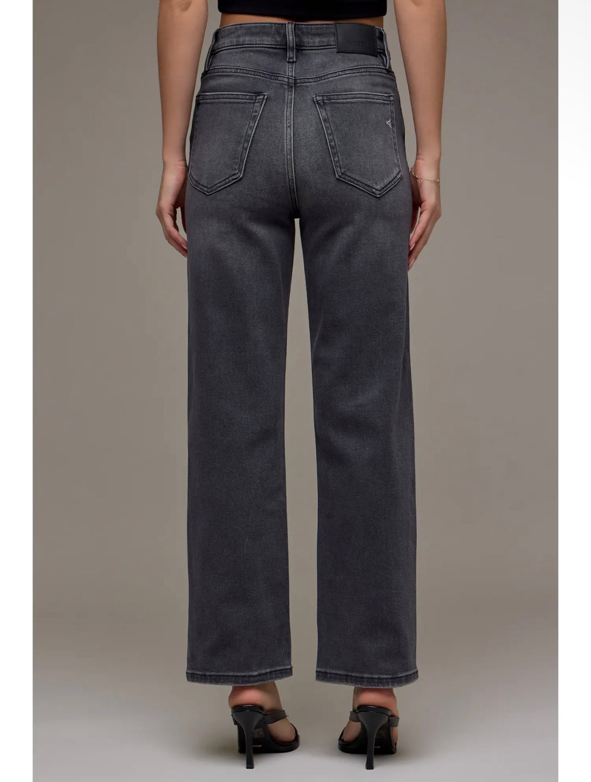 Charcoal Wash Wide Straight Jean