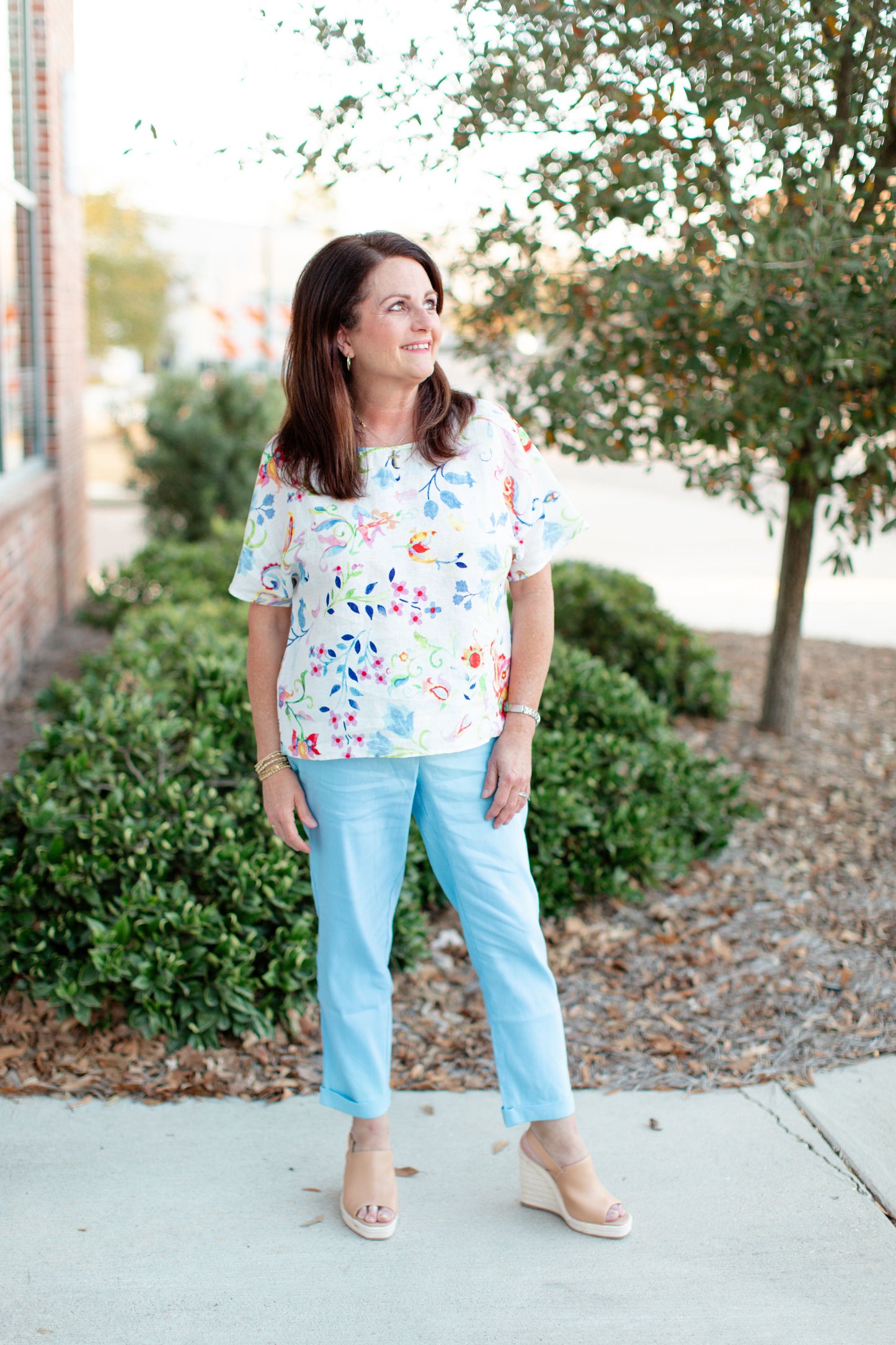 Linen Cuffed Pants