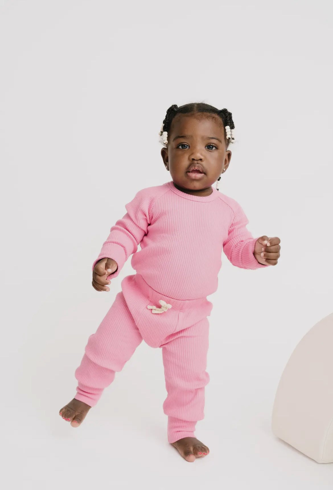 Passion Pink Ribbed Lounge Set