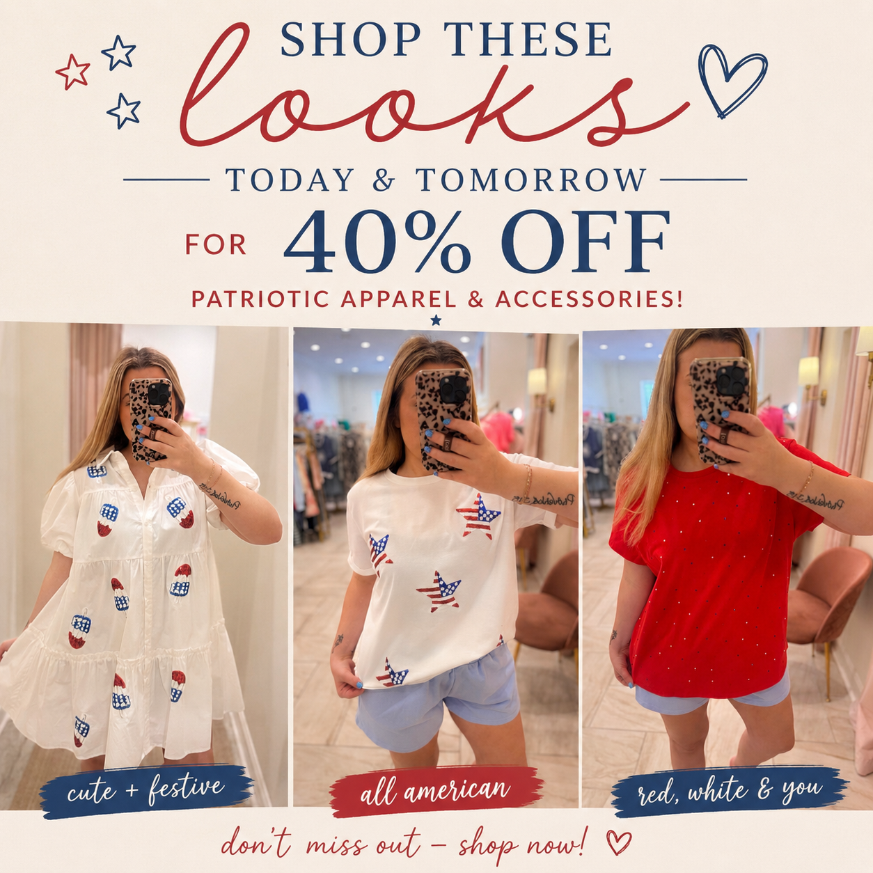 40% Off Patriotic 🇺🇸