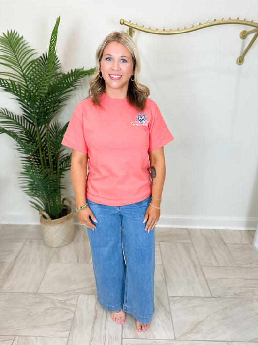 Beach Bound - Coral Silk T-Shirt