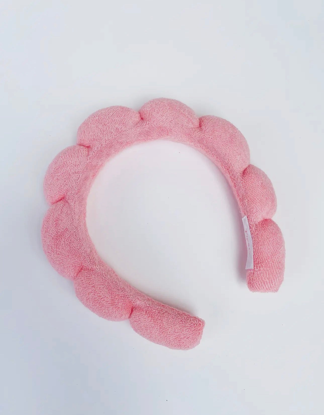 Cloud Puff Terrycloth Spa Headband - Coral