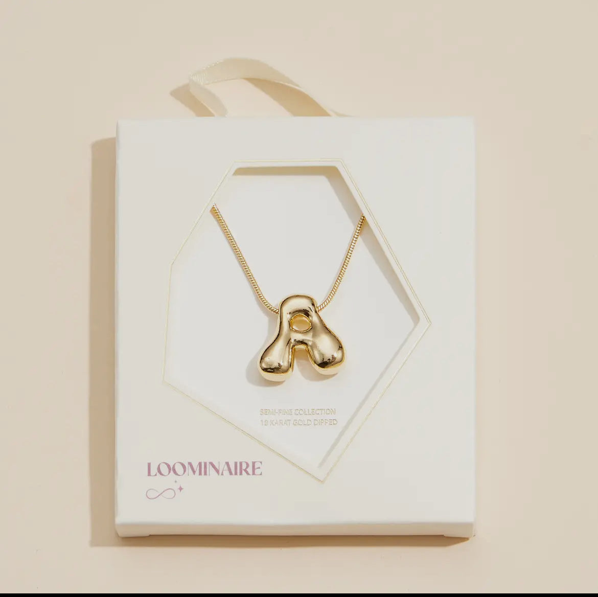 Bubble Monogram Initial Necklaces