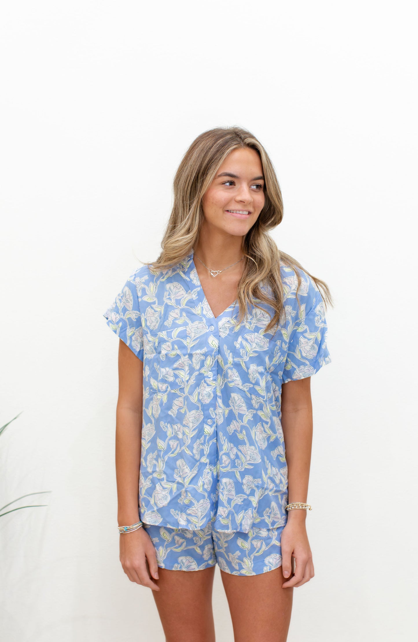 Pretty Petals Pajama Shorts Set