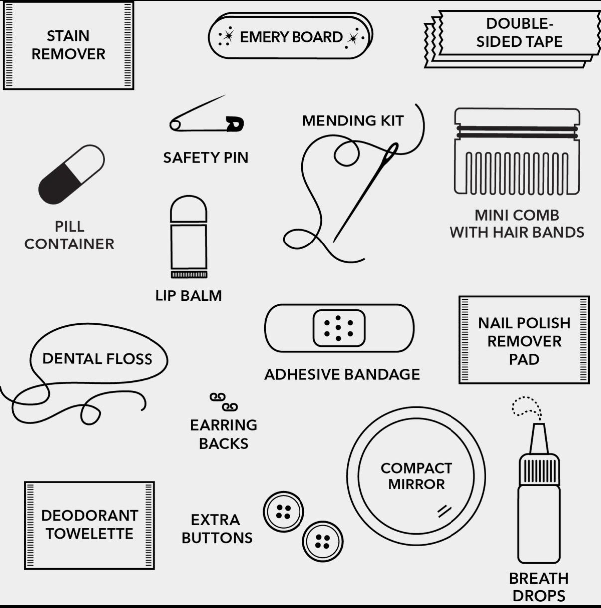 Glitter Minimergency Kit - Rose Gold