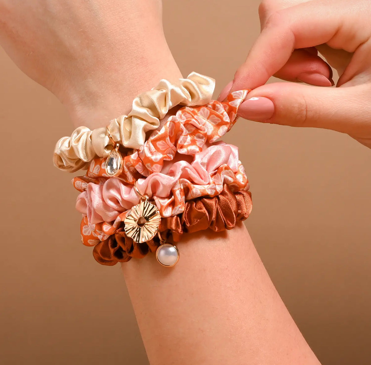 Scrunchie Charm Set-Sienna Spice