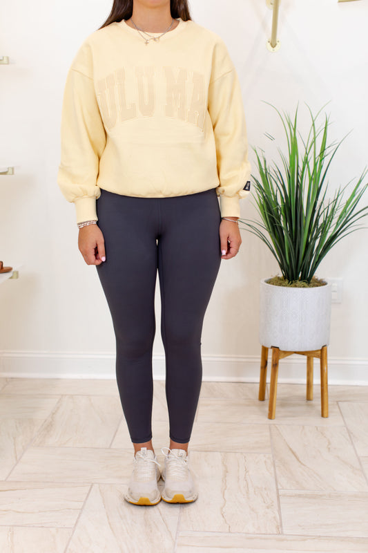 Charcoal High Rise Full Length V Shape Leggings