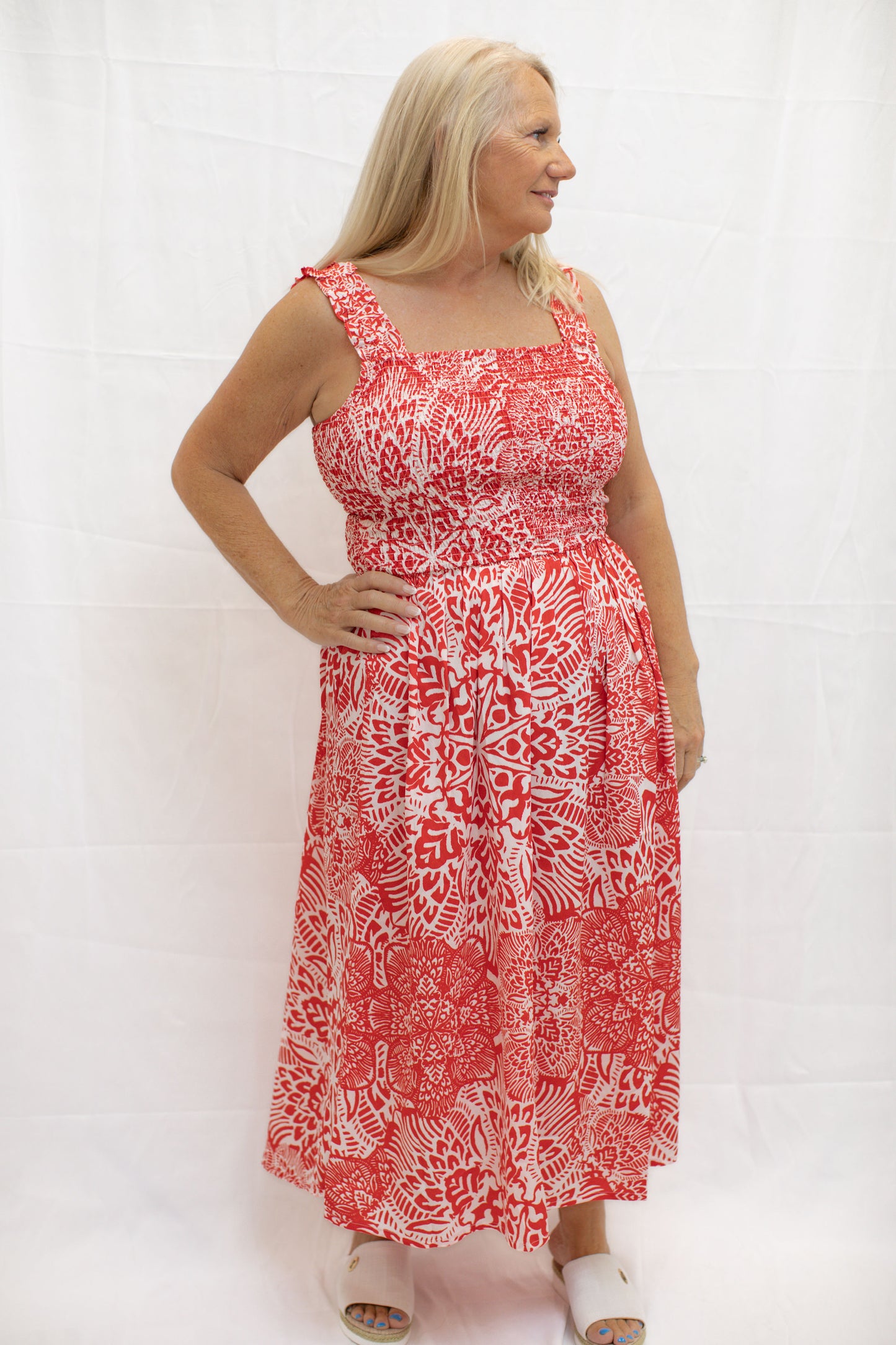 Midi Smocked Dress