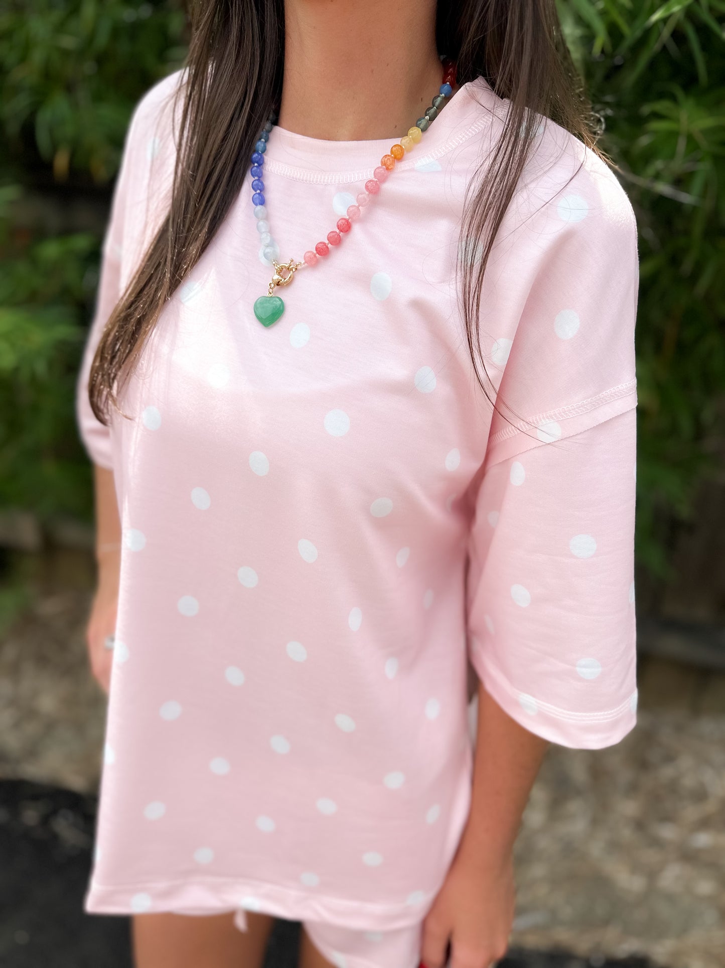 Pink and White Polka Dots Set