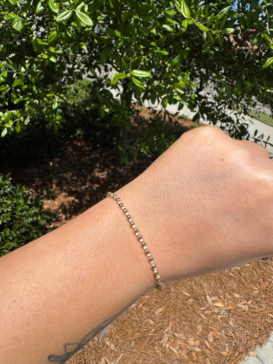 3mm Color Crush Newport Champagne & Gold Waterproof Bracelet 7”