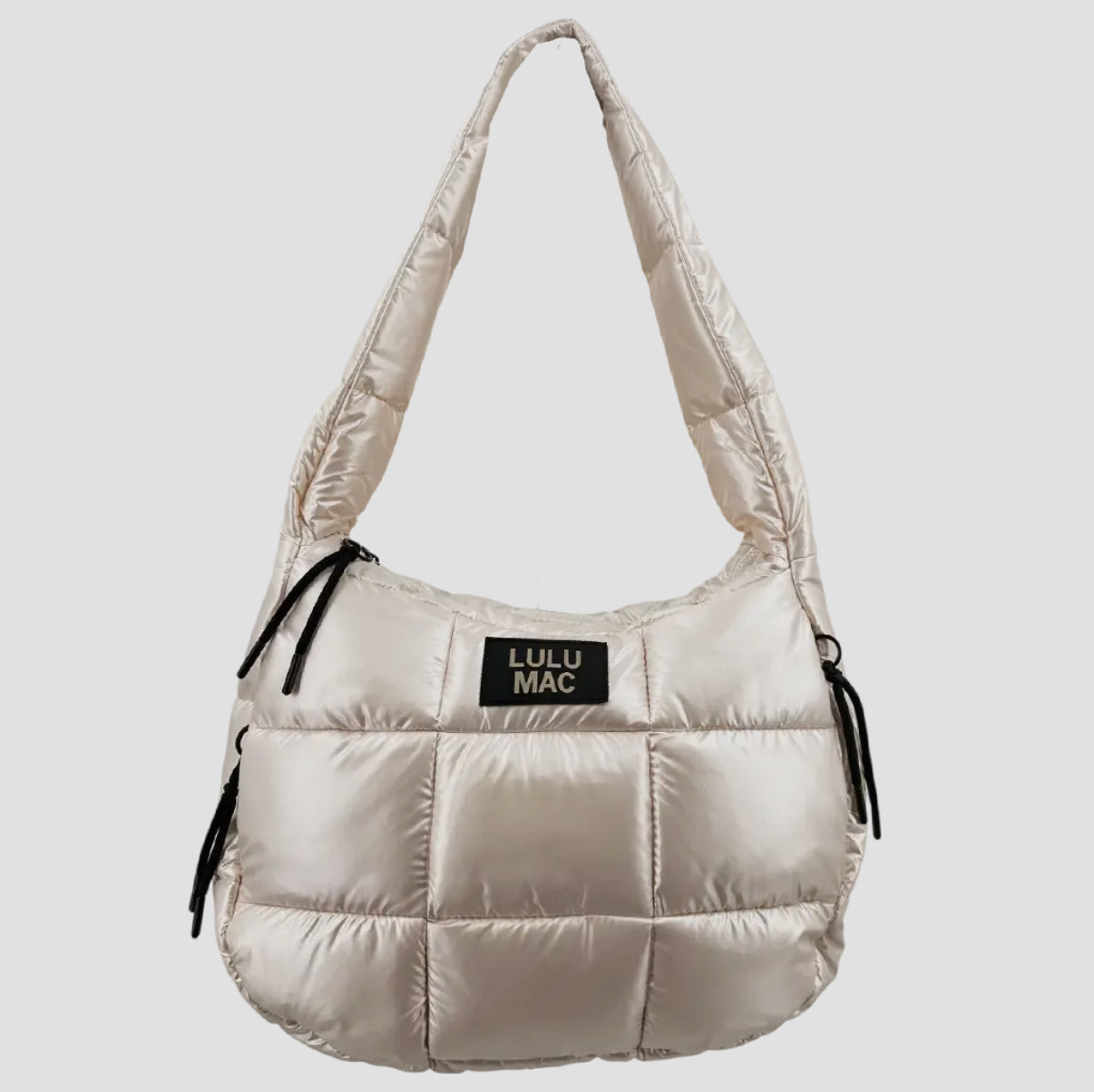 Lulu Mac Off White Puffer Metallic Tote