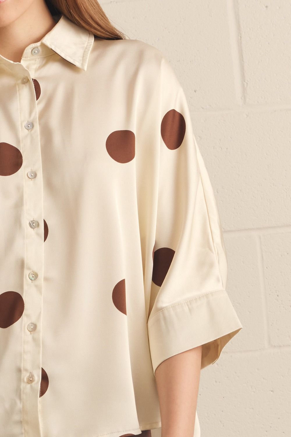Polka Dot Collard Top