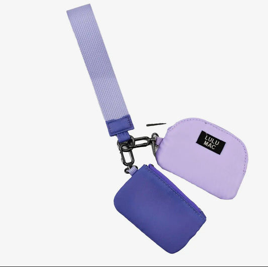 Purple/Lavender Lulu Mac Double Pouch Wristlet