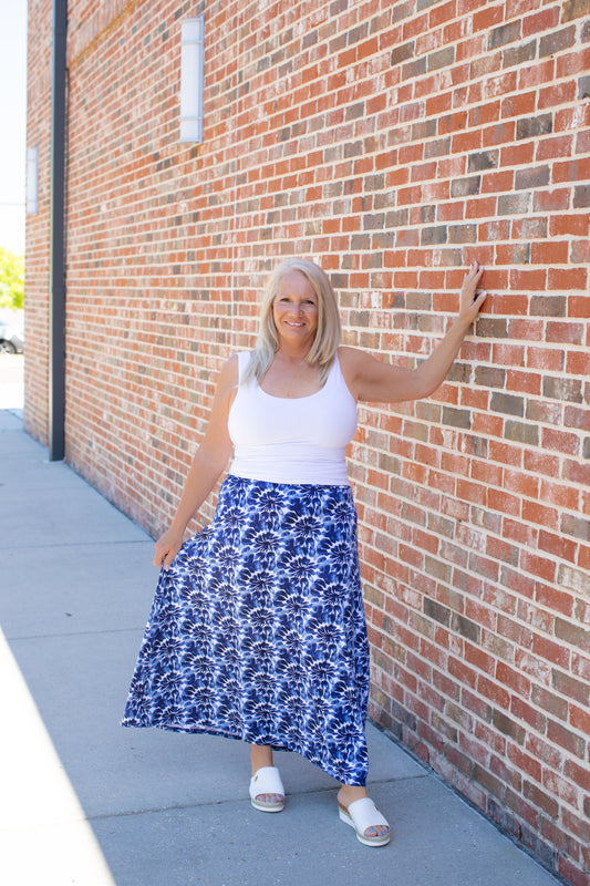 Navy and White Skirt/Dress
