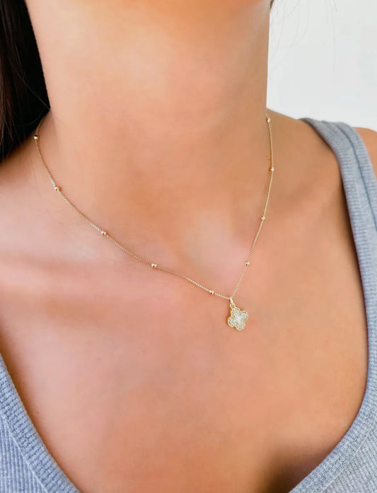 Florence Opal Cross Necklace