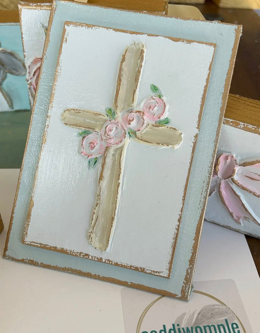 Cross With Roses Panel