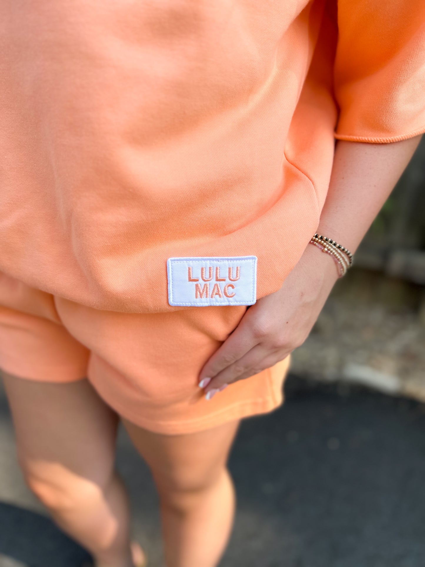 Lulu Mac Quarter Sleeve Terry Cloth - Orange