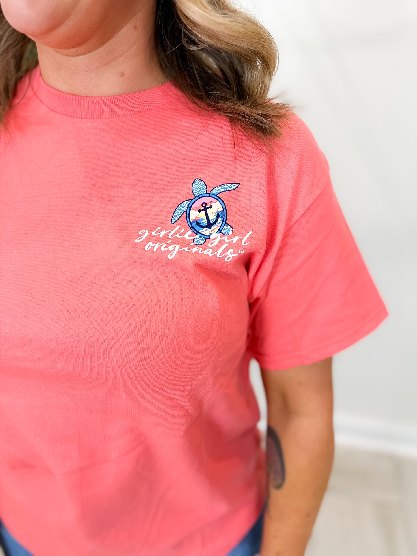 Beach Bound - Coral Silk T-Shirt