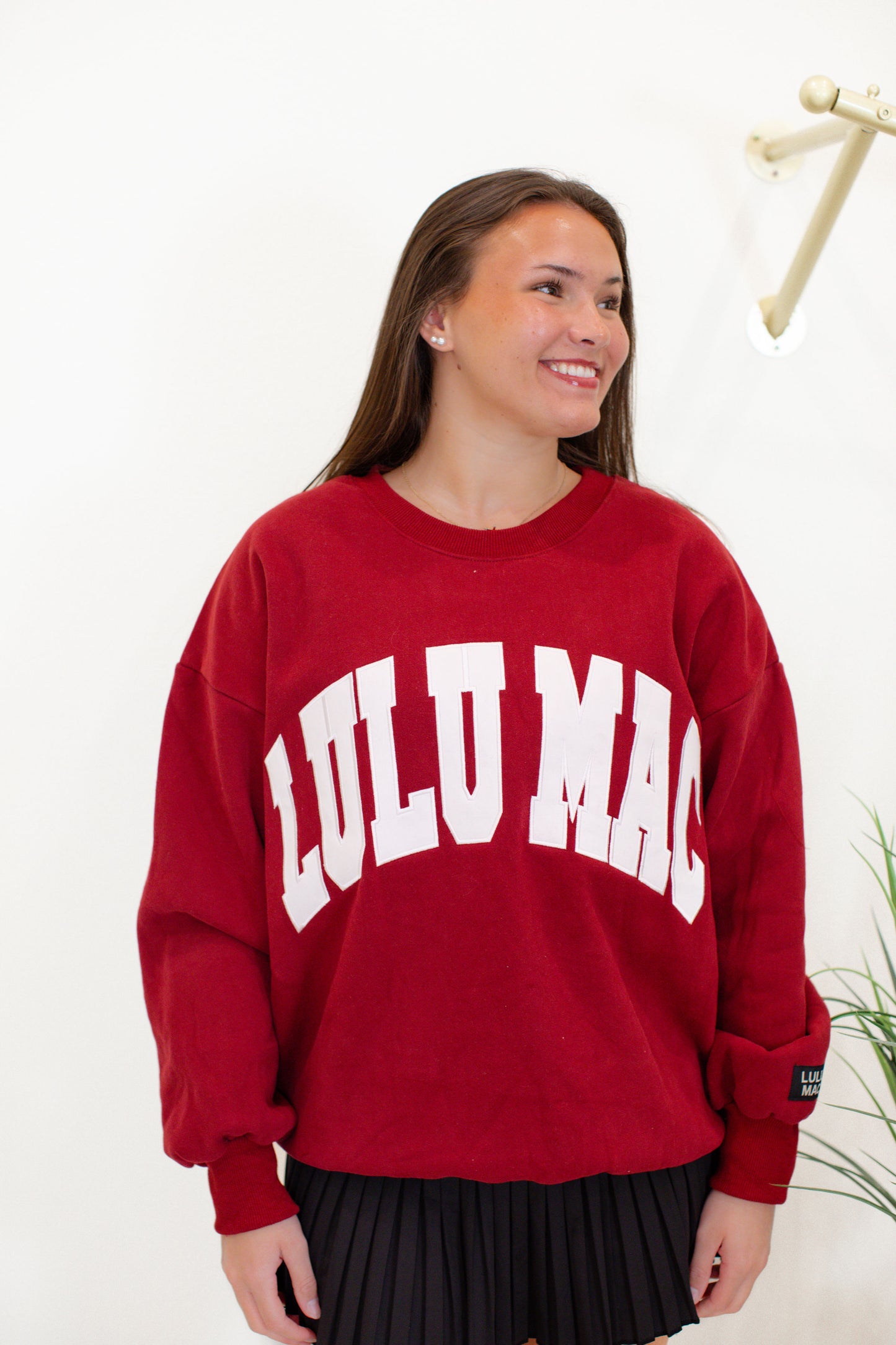 Lulu Mac Maroon/White Sweatshirt