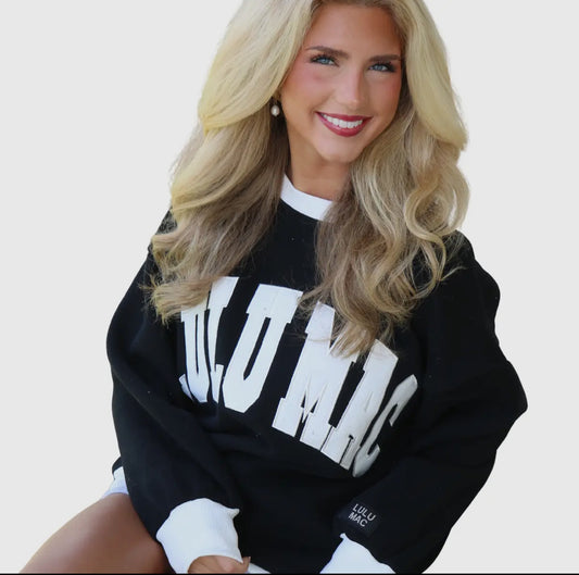 Lulu Mac Black/White Color Block Sweatshirt