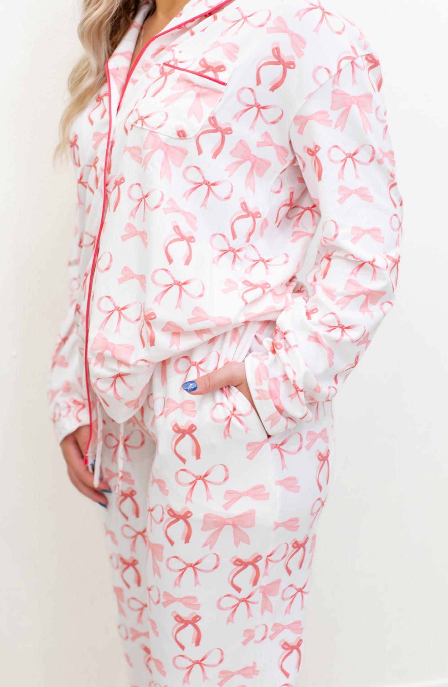 Pink Bow Pajama Set