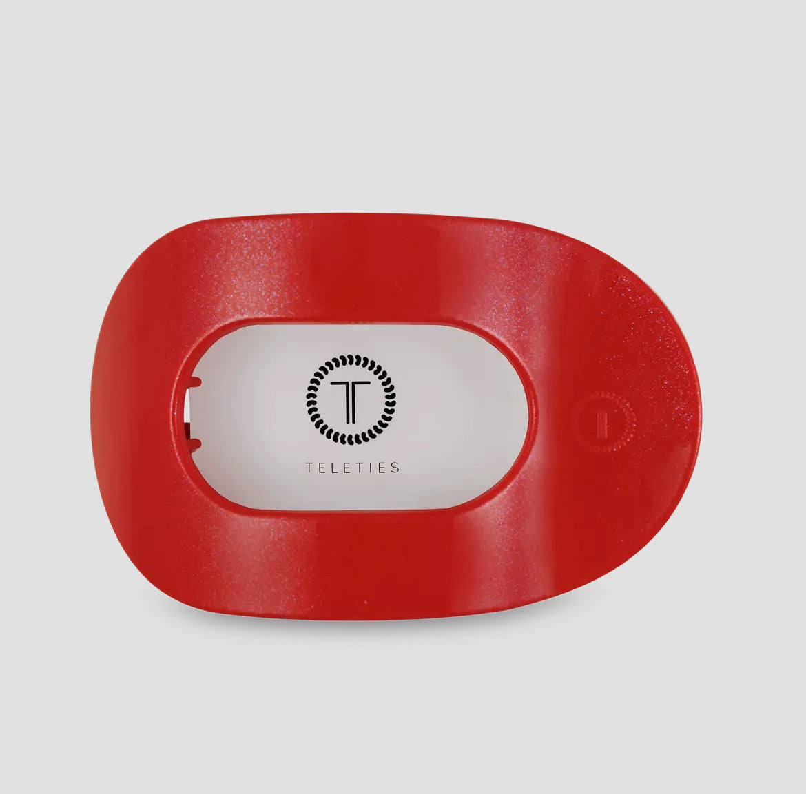 Round Flat Hair Clip-Large-Rud. Red