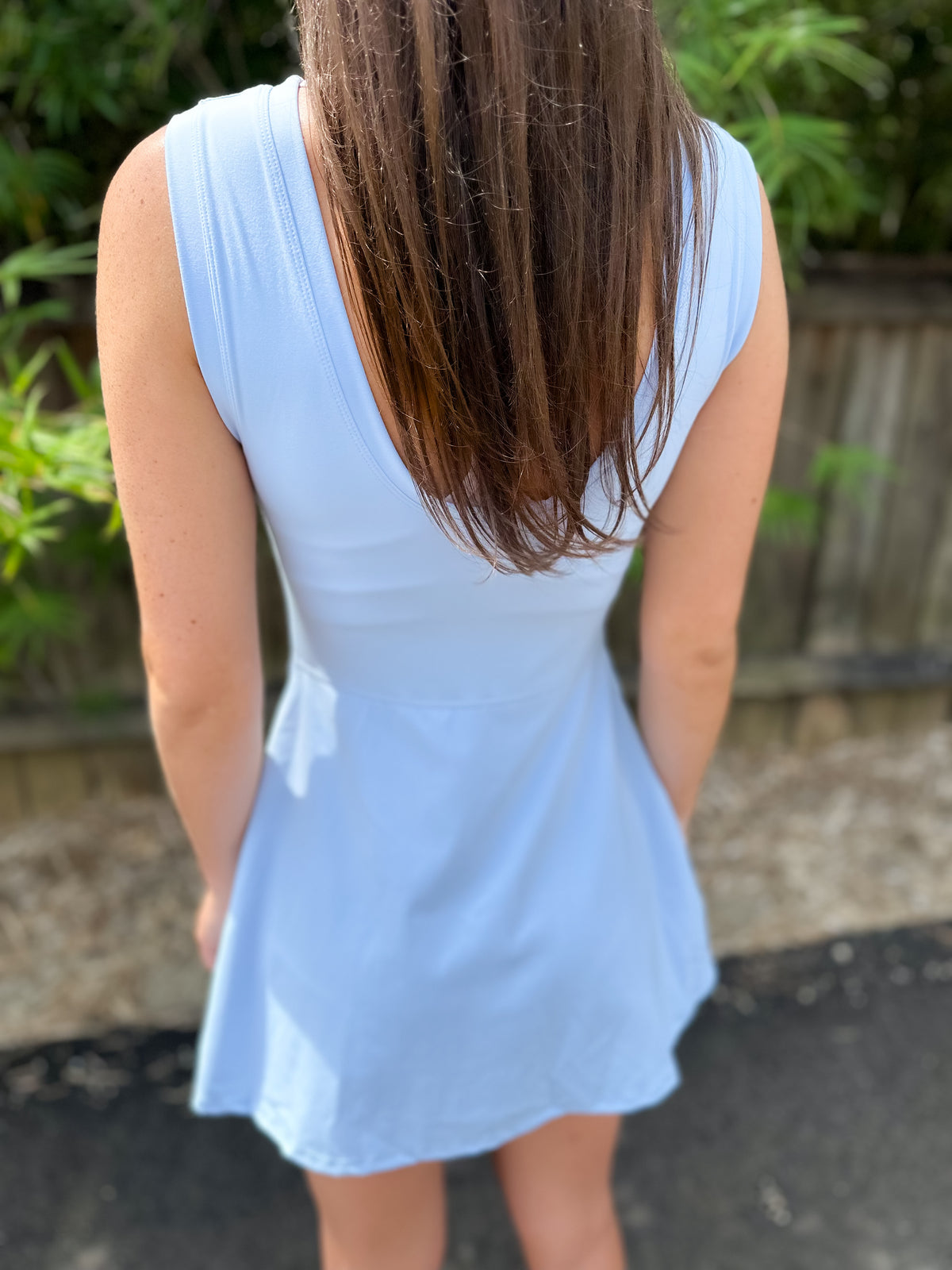 Sleeveless Wrap Tie Front Dress - Blue