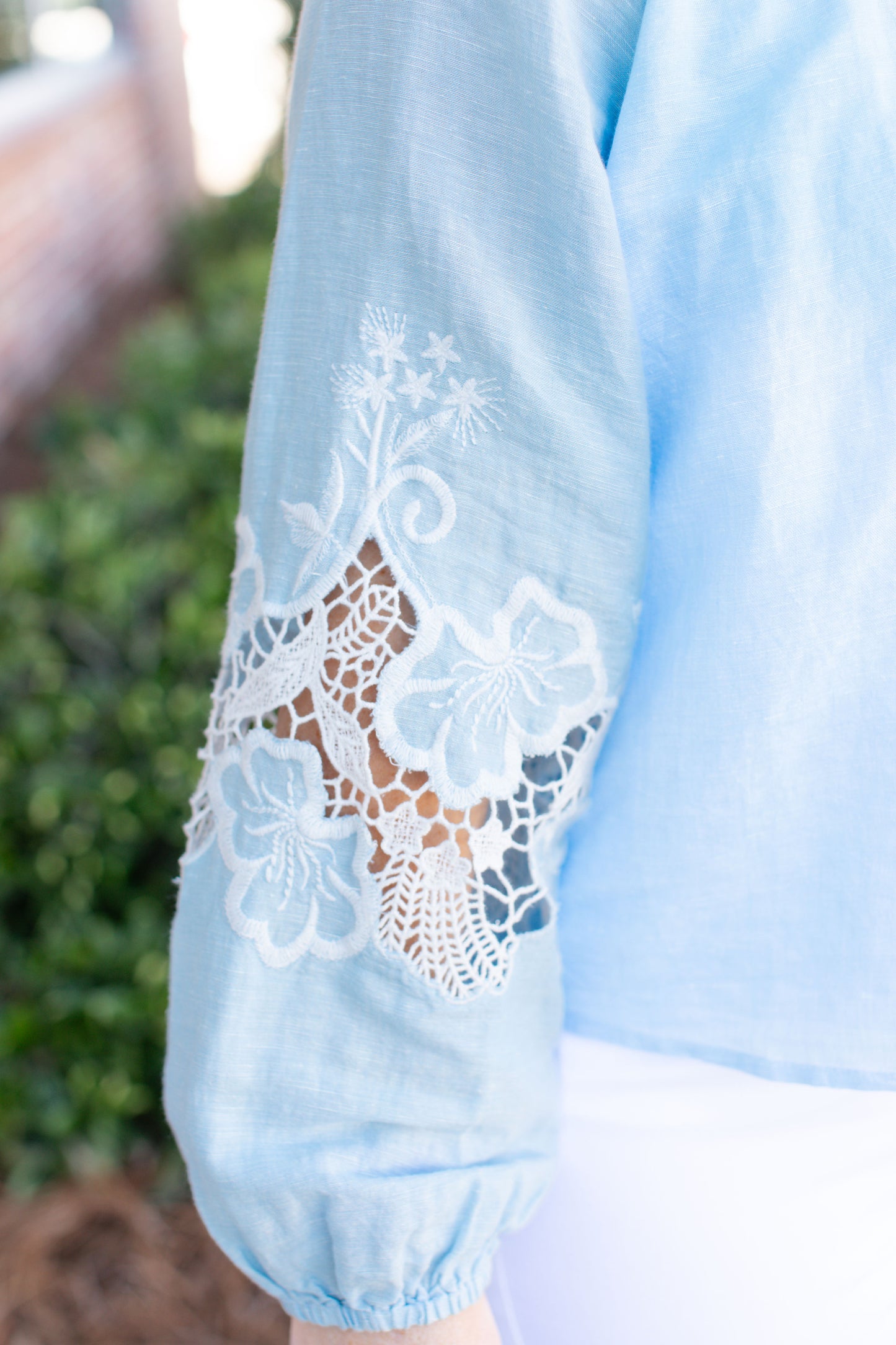 Raglan Long Embroidered Blouse