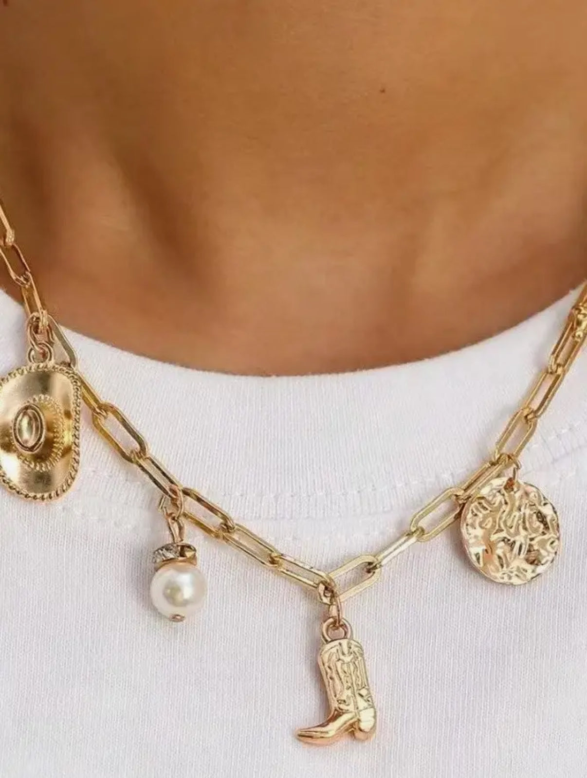 Western Charm Necklace-Gold