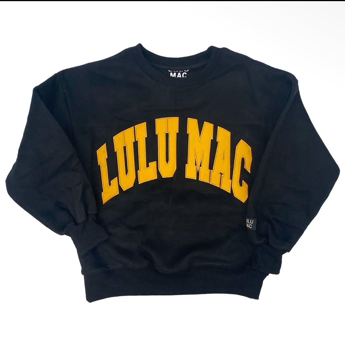 LuluMac Black/Yellow Stitch Sweatshirt