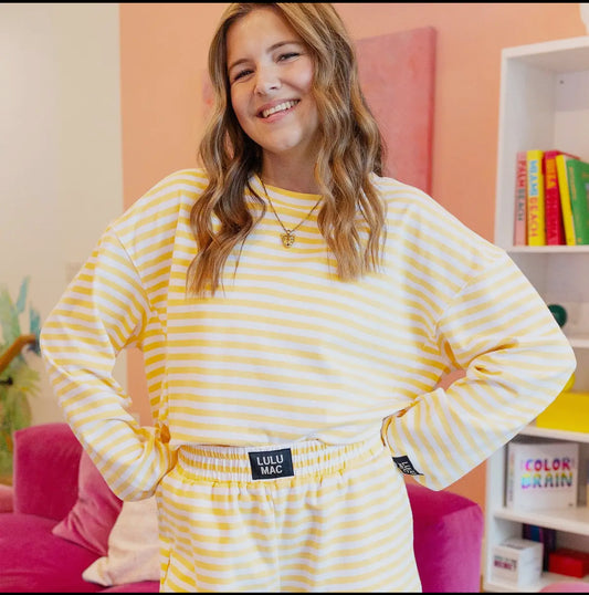 Lulu Mac Yellow Stripe Longsleeve Top